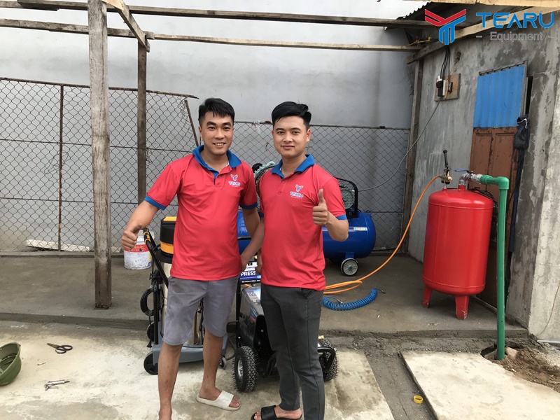 Hoàn thiện bàn giao tiệm rửa xe cho anh Đạt ở Kỳ Anh - Hà Tĩnh