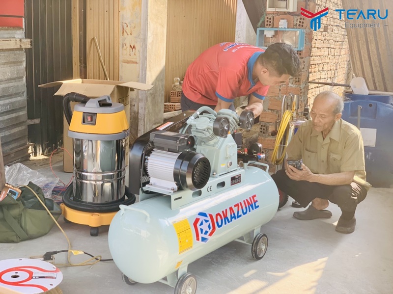 Bàn giao thiết bị rửa xe ô tô xe máy cho chú Long ở Điện Bàn - Quảng Nam