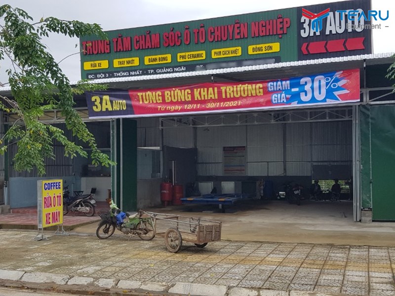 Lắp đặt trung tâm chăm sóc ô tô chuyên nghiệp cho anh Vinh ở Quảng Ngãi