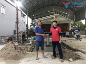 Lắp trạm rửa xe cho anh Oánh ở Quảng Hà - Quảng Ninh