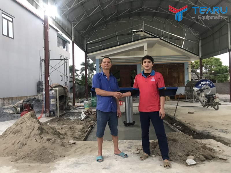 Lắp trạm rửa xe cho anh Oánh ở Quảng Hà - Quảng Ninh