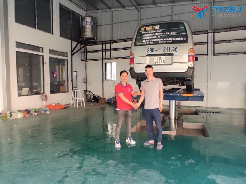 Lắp đặt tiệm rửa xe cho anh Thành ở Liên Bão, Tiên Du, Bắc Ninh
