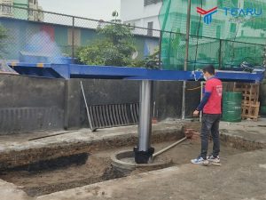 Lắp cầu nâng rửa xe ô tô cho anh Thuỷ ở Hạ Long, Quảng Ninh