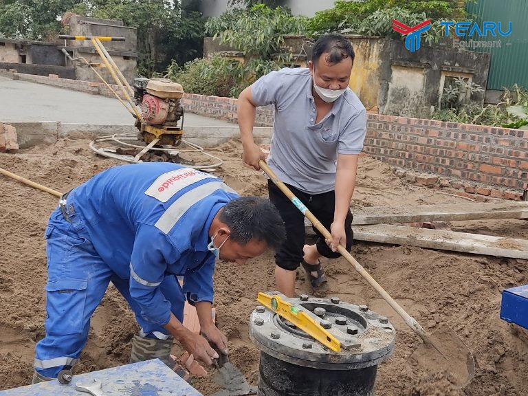 Lắp đặt cầu nâng oto 1 trụ cho anh Hoàn ở Gia Bình, Bắc Ninh