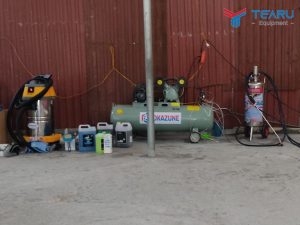 Hoàn thiện tiệm rửa xe 1 pha cho anh Hưng ở Từ Liêm, Hà Nội