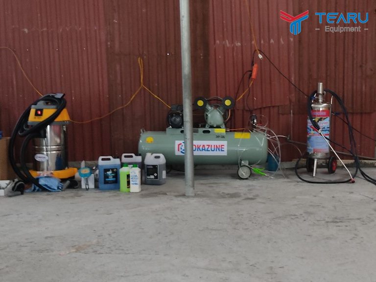 Hoàn thiện tiệm rửa xe 1 pha cho anh Hưng ở Từ Liêm, Hà Nội