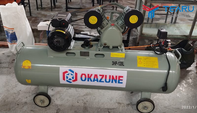 Máy nén khí cho tiệm rửa xe máy hiệu Okazune