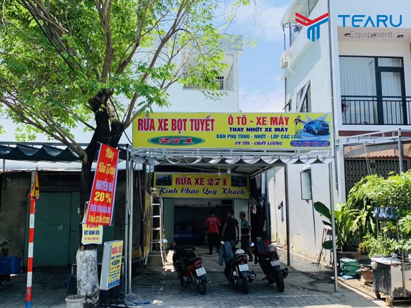 Hoàn thiện tiệm rửa xe cho anh Hiếu ở Thanh Khê, Đà Nẵng