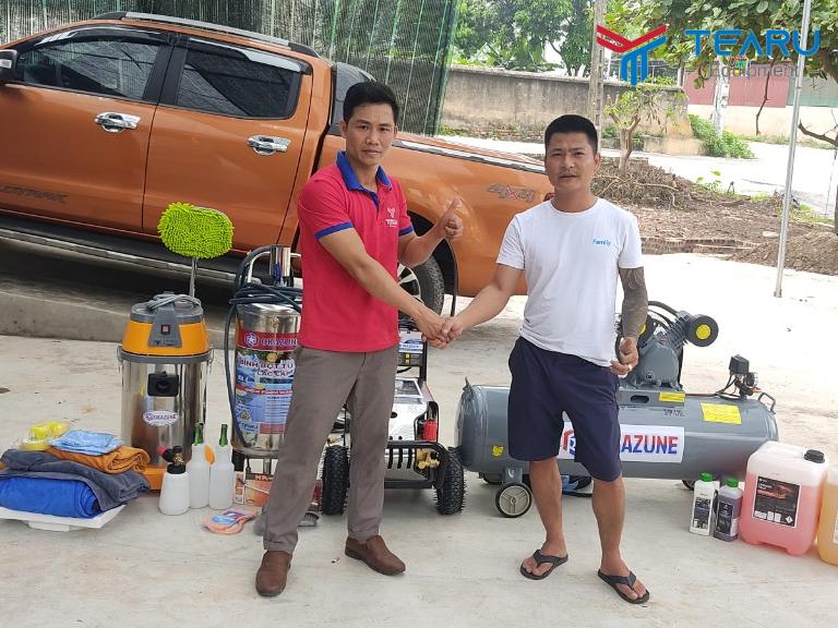 Lắp đặt trung tâm chăm sóc ô tô 1 pha cho anh Trọng ở Phổ Yên, Thái Nguyên