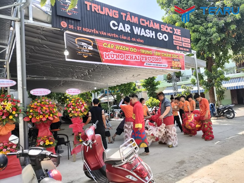 Hoàn thiện trung tâm chăm sóc xe Car Wash Go cho anh Khoa ở Cẩm Lệ, Đà Nẵng