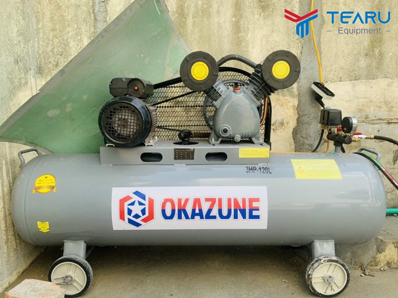 Máy nén khí rửa xe Okazune loại 3HP dung tích 120L