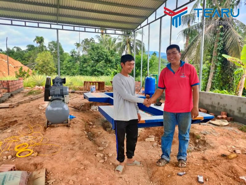 Lắp đặt cầu nâng và bộ rửa xe cho anh Hữu ở Nam Đông, Thừa Thiên Huế