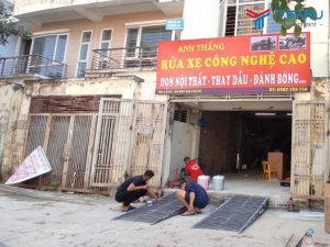 Hoàn thiện tiệm rửa xe 1 pha cho anh Thức ở Hoài Đức, Hà Nội