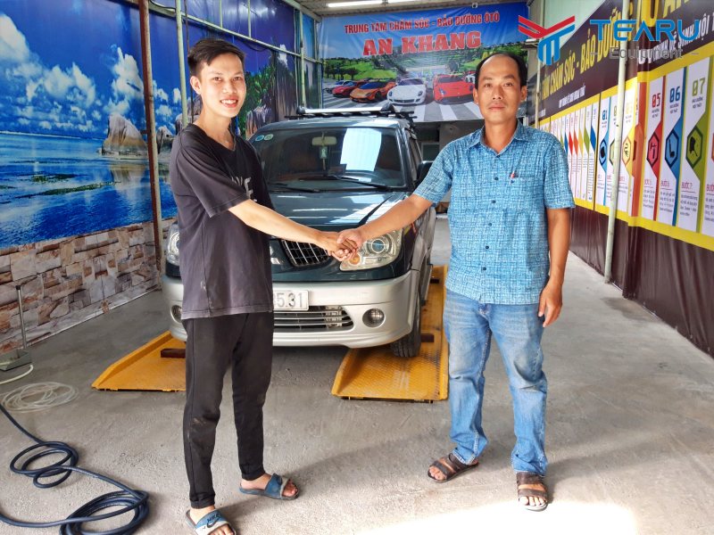 Hoàn thành lắp đặt tiệm rửa xe cho anh Trung ở Thủ Đức - HCM