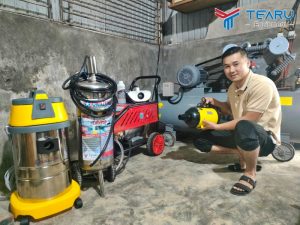 Lắp thiết bị rửa xe oto cho anh Trung ở Cẩm Xuyên, Hà Tĩnh