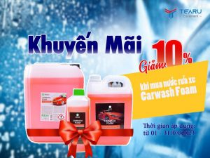 Giảm 10% khi mua nước rửa xe Carwash Foam