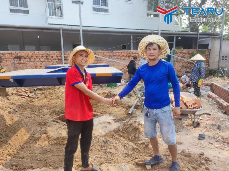 Lắp cầu nâng rửa xe ô tô cho anh Huy ở Phú Quốc, Kiên Giang