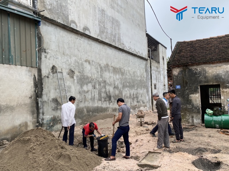 Lắp xưởng rửa xe cho anh Phán ở Thanh Oai, Hà Nội