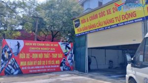 Hoàn thiện cửa hàng rửa và chăm sóc xe 24H ở Hạ Long, Quảng Ninh