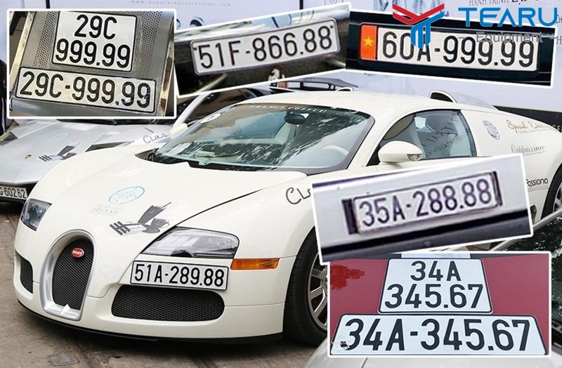 Biển số xe ô tô đưa ra đấu giá là biển số xe ô tô nền màu trắng, chữ và số màu đen