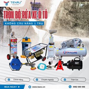 Trọn bộ thiết bị rửa xe ô tô không cầu nâng