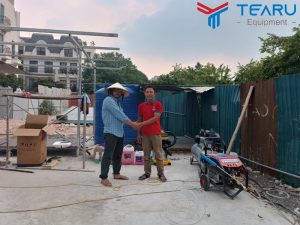 Hoàn thành lắp đặt tiệm rửa xe 1 pha cho anh Tấn ở Từ Liêm - Hà Nội