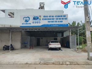 Lắp đặt thiết bị rửa xe cho chị Tình ở Hoà Xuân - Đà nẵng
