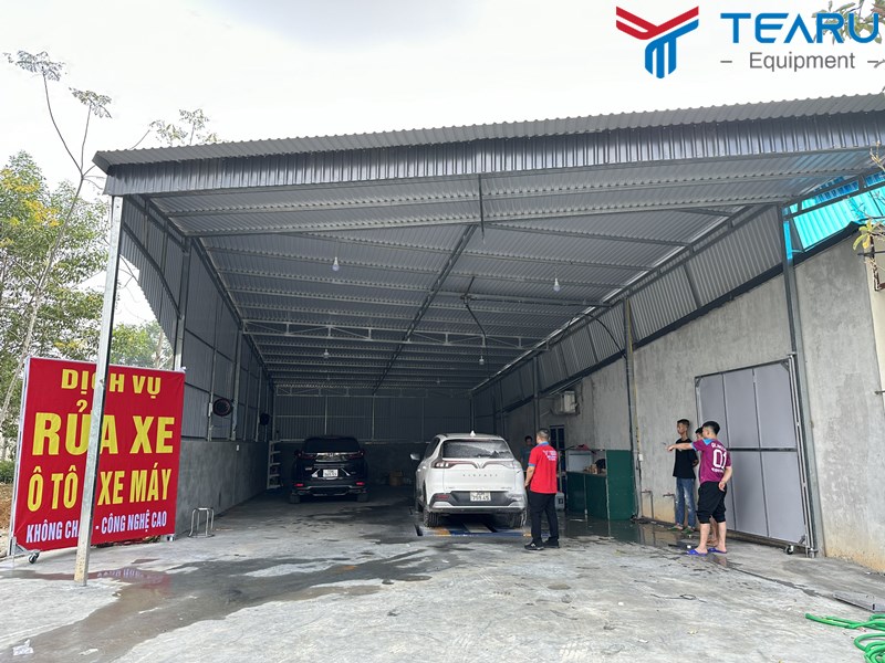 Lắp đặt thiết bị và hướng dẫn rửa xe cơ bản cho anh Thái ở Hạ Hoà - Phú Thọ