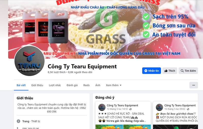 Đặt hàng qua Facebook & zalo TEARU