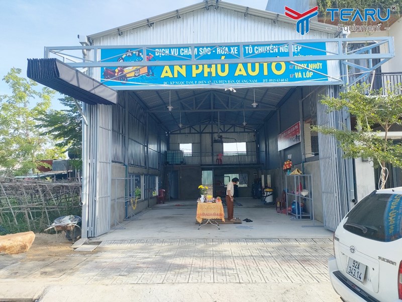 Hoàn thành lắp đặt bộ thiết bị rửa xe cho anh Nhân ở Điện Bàn - Quảng Nam 