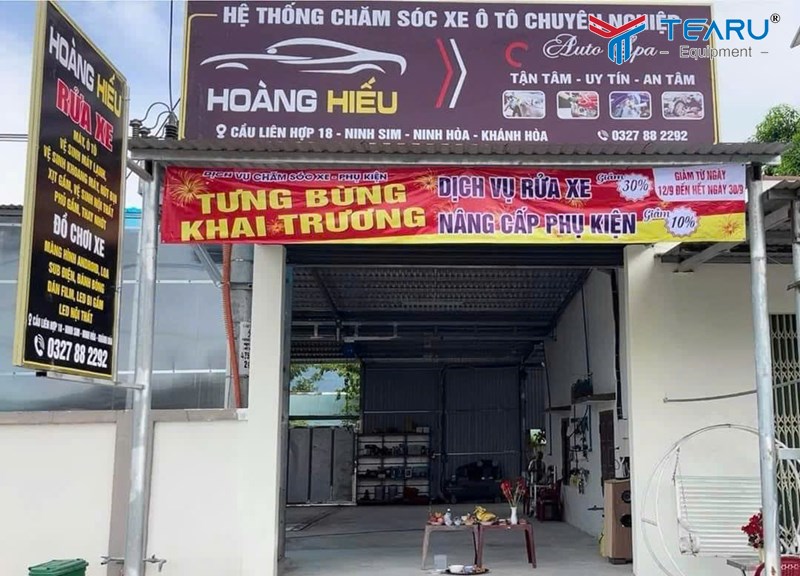 Tearu mừng khai trương trung tâm rửa xe của anh Huỳnh ở Ninh Hoà - Khánh Hoà 