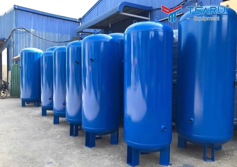 Bình tích khí nén có nhiều dung tích khác nhau tuỳ vào nhu cầu 