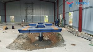 Cầu nâng 1 trụ Tagore bàn nâng âm nền