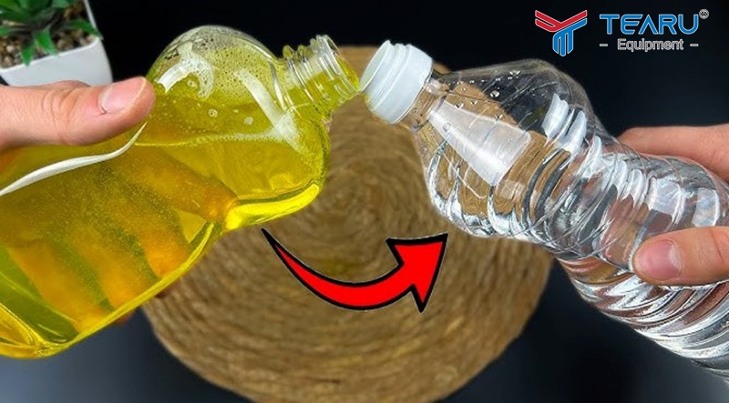Pha bằng nước rửa chén và giấm 
