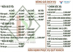 Luôn minh bạch về giá cả