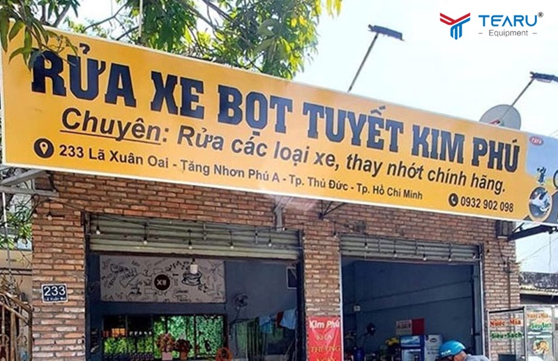 Thị trường hiện nay có nhiều loại biển hiệu rửa xe máy 