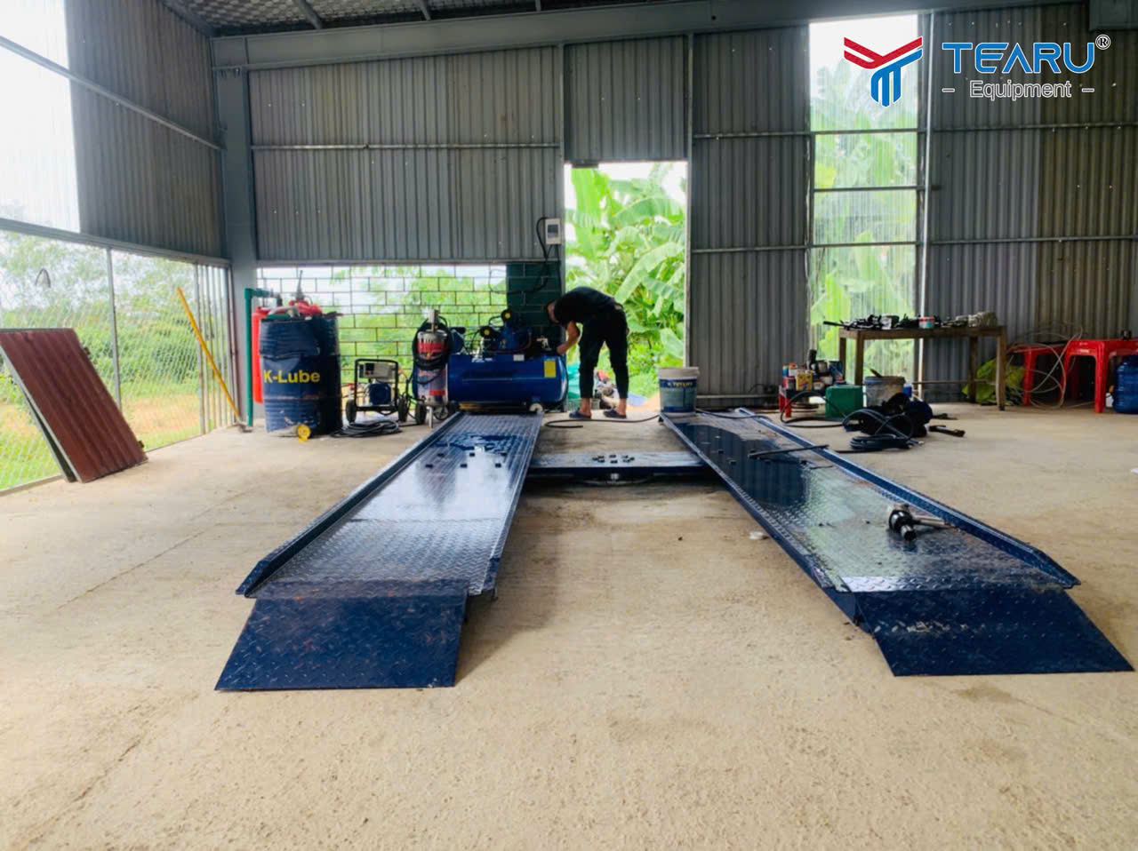 Bàn giao bộ thiết bị rửa xe cho anh Mừng ở Quảng Trị 