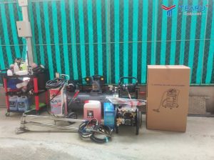 Bàn giao bộ thiết bị rửa xe cơ bản cho chú Long tại Đồng Nai