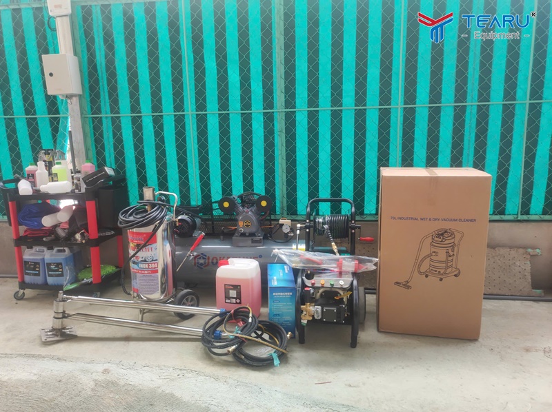 Bàn giao bộ thiết bị rửa xe cơ bản cho chú Long tại Đồng Nai 