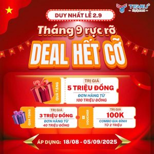 Chương trình khuyến mãi: " Tháng 9 rực rỡ - Săn deal hết cỡ cùng Tearu"