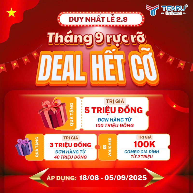 Chương trình khuyến mãi: " Tháng 9 rực rỡ - Săn deal hết cỡ cùng Tearu"