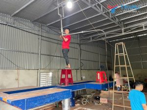 Hoàn thiện lắp đặt bộ thiết bi rửa xe cho anh Đạt ở Đắk Nông