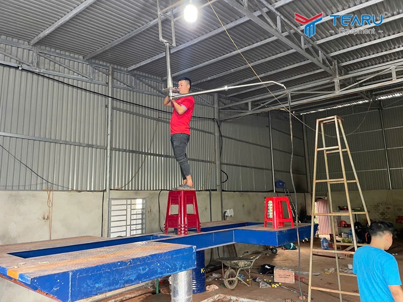 Hoàn thiện lắp đặt bộ thiết bi rửa xe cho anh Đạt ở Đắk Nông 