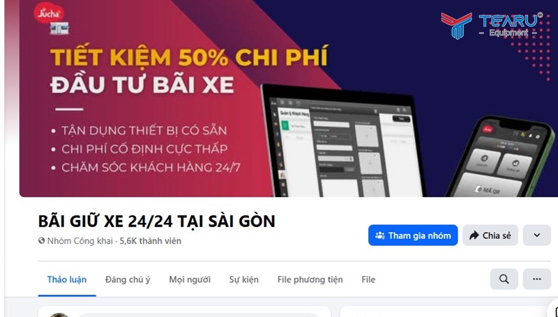 Tìm bãi đậu xe ô tô qua facebook 