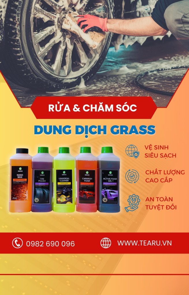 Dung dịch rửa và chăm sóc xe thương hiệu Grass nhập khẩu