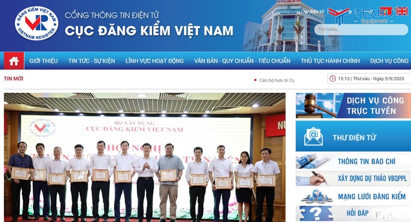 Trang web chính thức gia hạn đăng kiểm 
