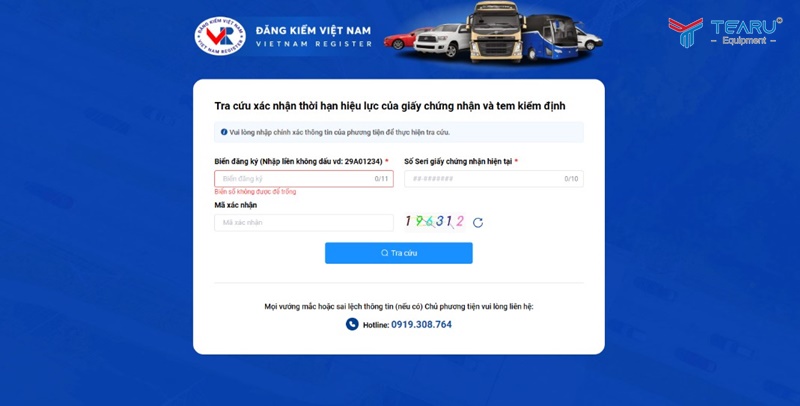Trang web gia hạn đăng kiểm ô tô online và in chứng nhận đăng kiểm 