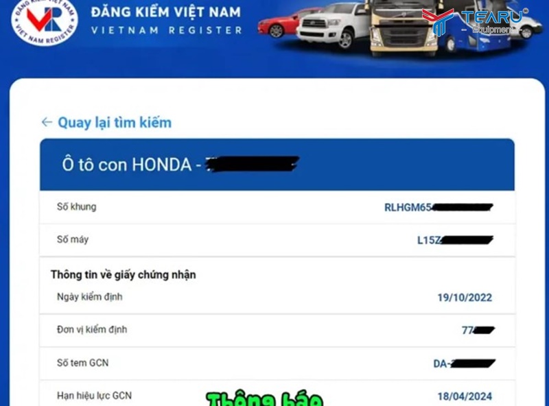 Cần lưu ý một số điều khi sử dụng trang web gia hạn đăng kiểm ô tô online 