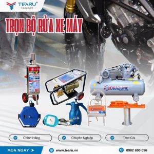 Trọn bộ thiết bị rửa xe máy chuyên nghiệp