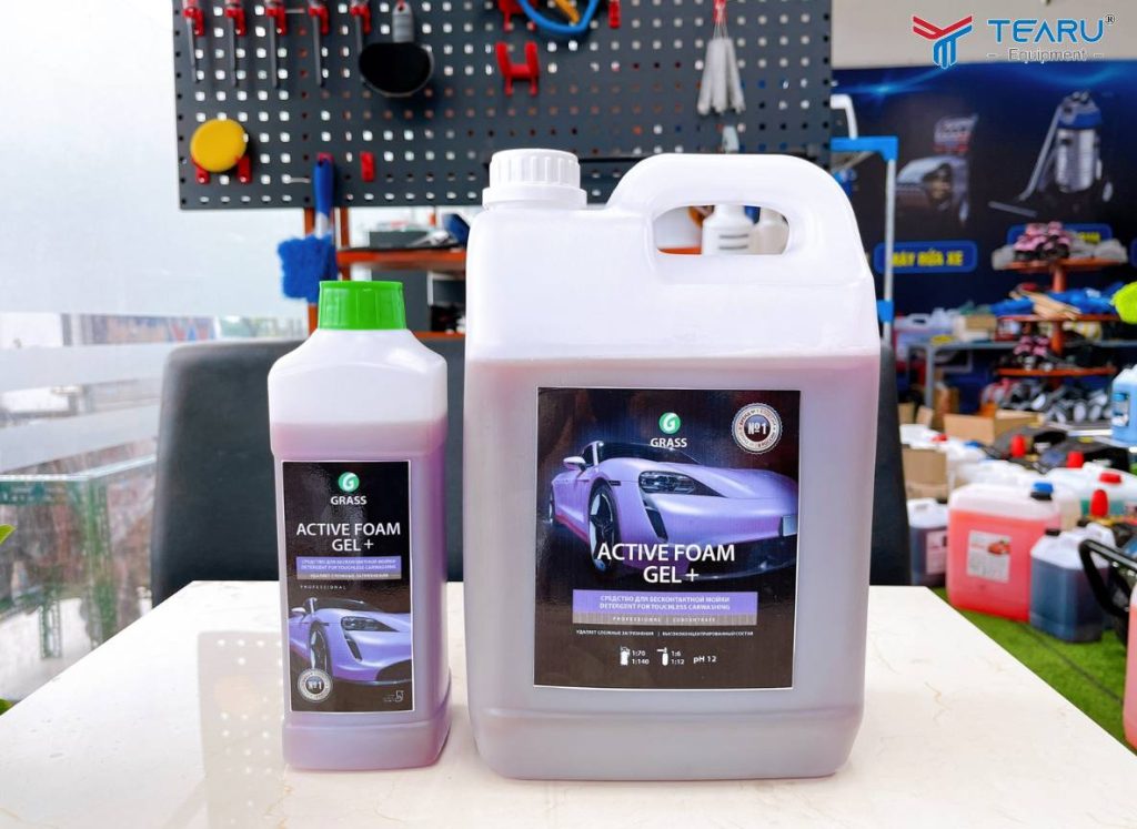 Địa chỉ mua dung dịch rửa xe không chạm ở Hà Nội – Giải pháp rửa xe an toàn, hiệu quả 3 Dung dịch Grass Active Foam Gel+ được nhập khẩu chính hãng từ Nga